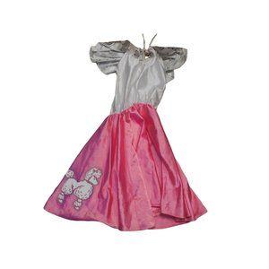 PINK POODLE 1950's style DRESS GIRLS SZ L COSTUME DRESS UP Play /HALLOWEEN